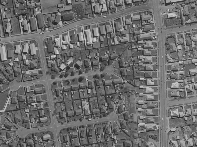 20 Bramwell Street from the air, 1970-1974