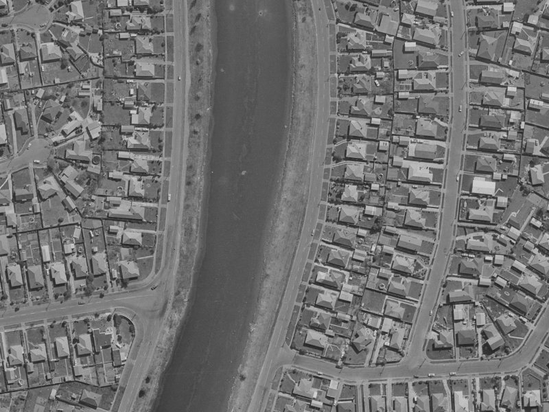 979 Avonside Drive from the air, 1970-1974
