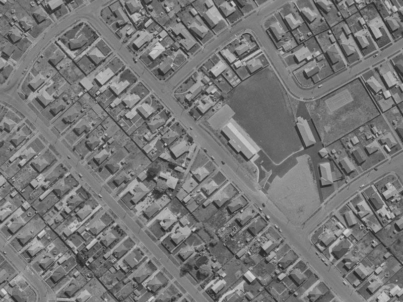 18 Rowan Avenue from the air, 1970-1974