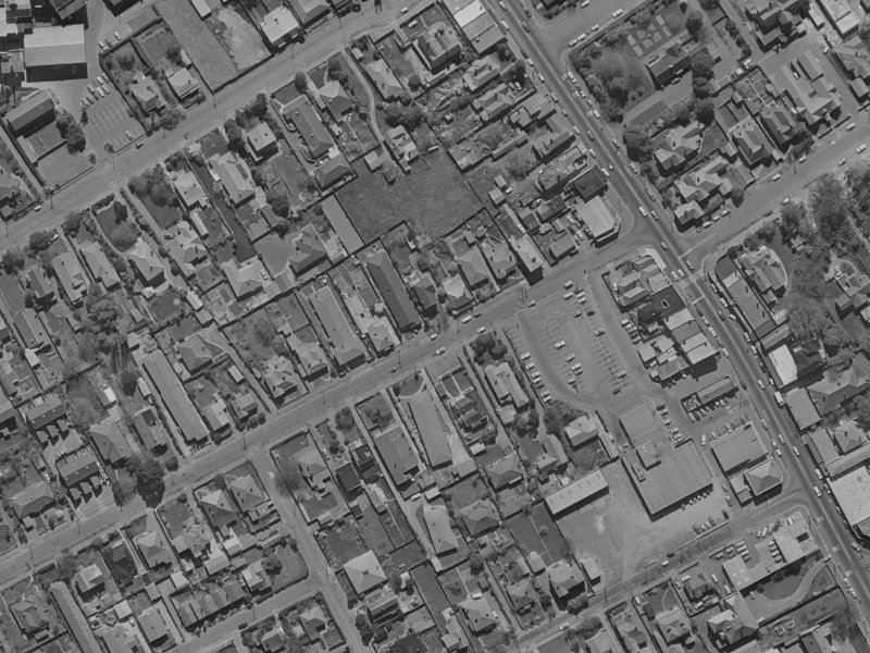 135 Aikmans Road from the air, 1970-1974