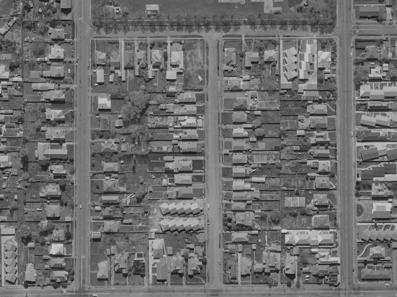 25 Allard Street from the air, 1970-1974