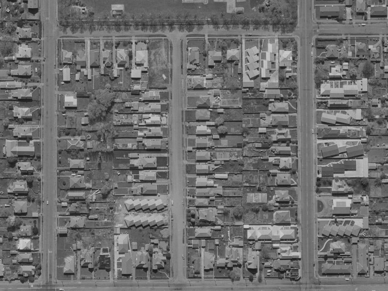24 Allard Street from the air, 1970-1974