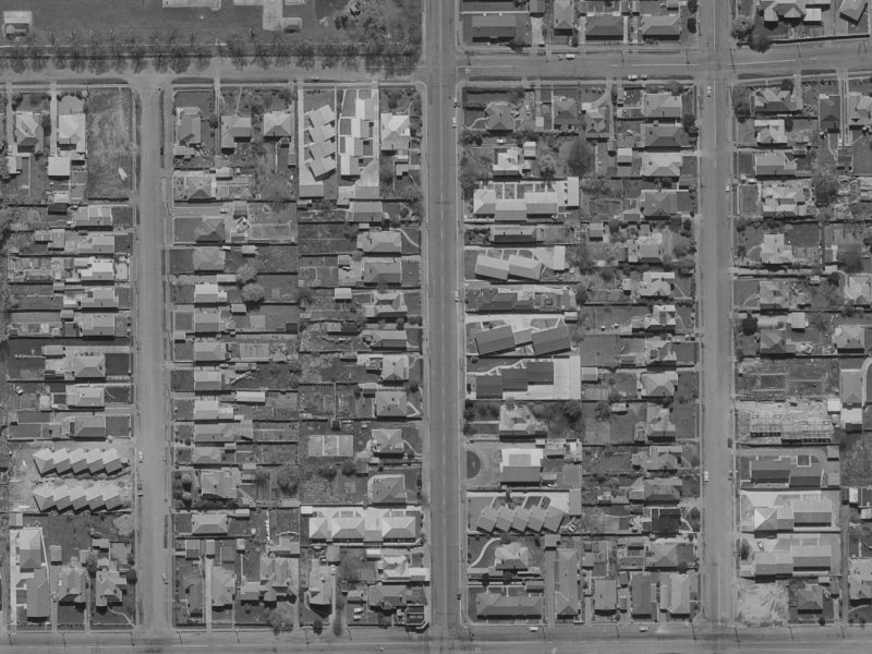 595 Barbadoes Street from the air, 1970-1974