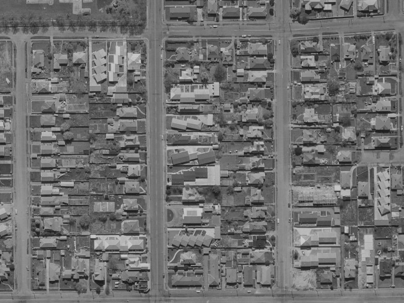 598 Barbadoes Street from the air, 1970-1974