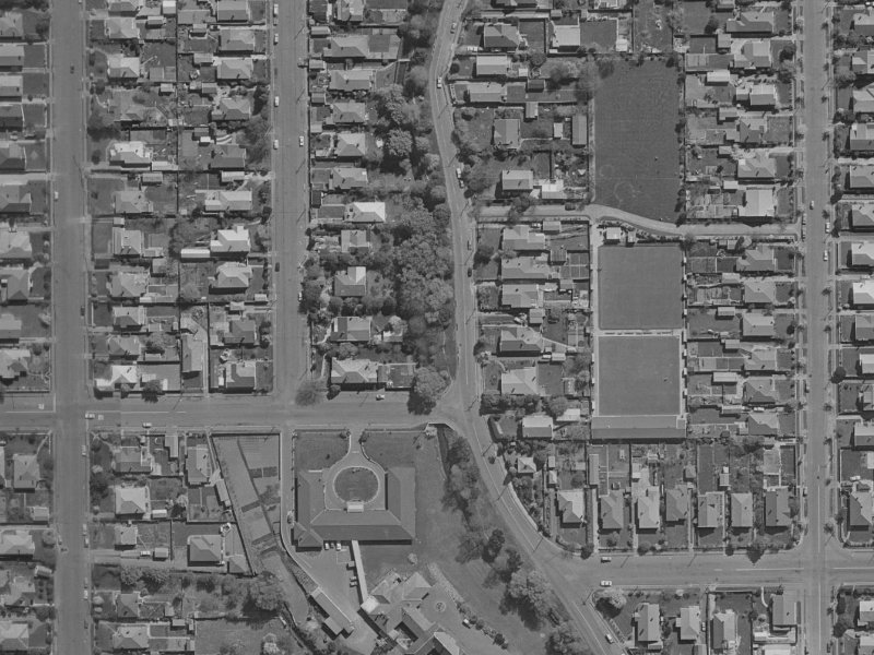 110 Stapletons Road from the air, 1970-1974