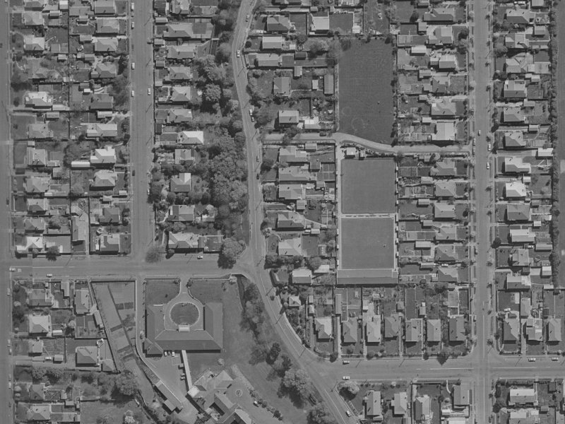 106 Stapletons Road from the air, 1970-1974