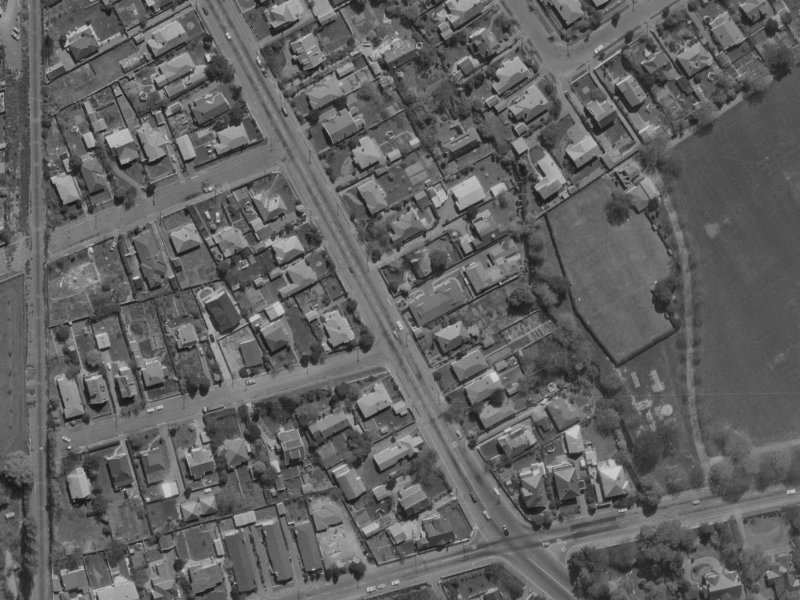 22 Strowan Road from the air, 1970-1974