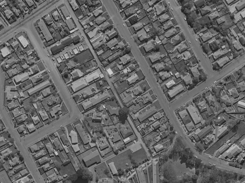 77B Abberley Crescent from the air, 1970-1974