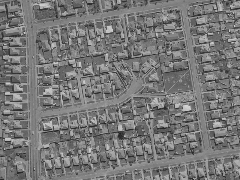 Bideford Place from the air, 1970-1974