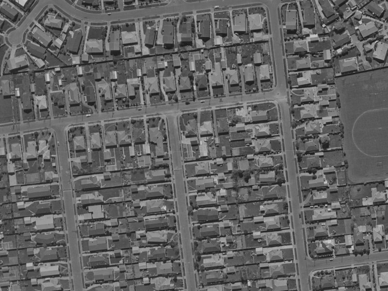 50 Longmuir Street from the air, 1970-1974