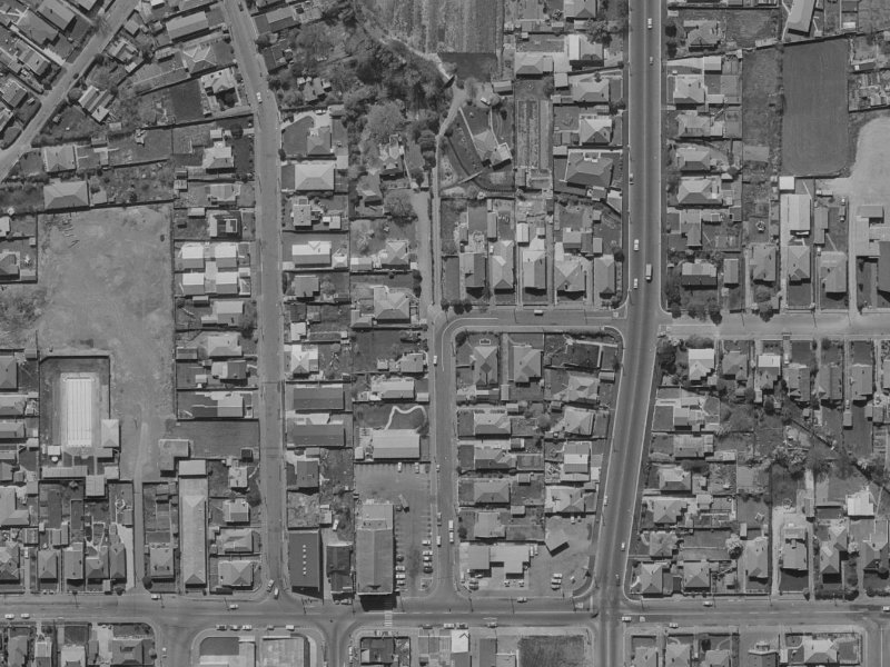 21 Cornwall Street from the air, 1970-1974