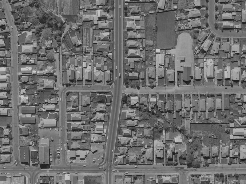 42 Cornwall Street from the air, 1970-1974