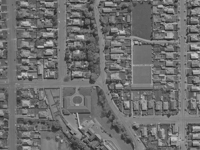 111 Stapletons Road from the air, 1970-1974