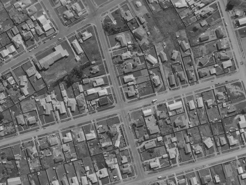 83 Waitaki Street from the air, 1970-1974