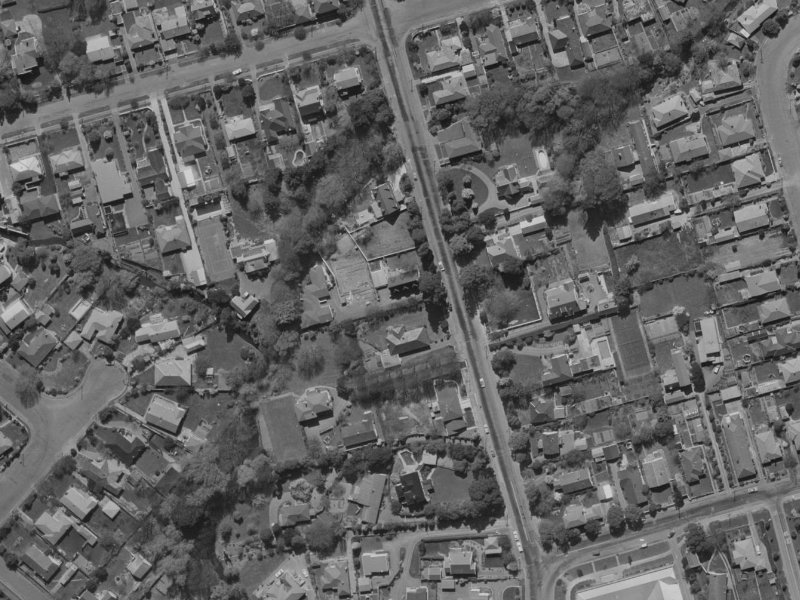 205 Clyde Road from the air, 1970-1974