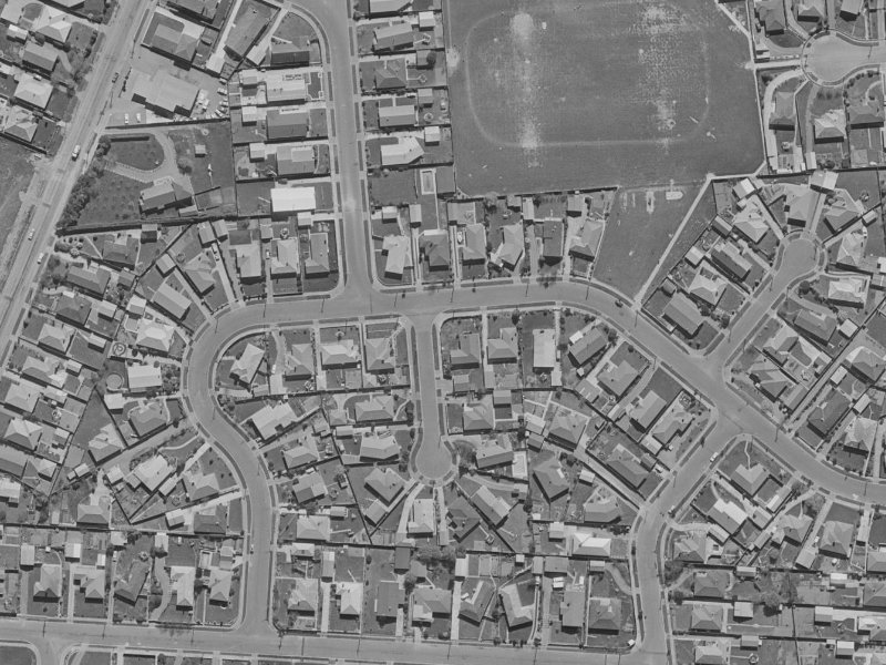 47 Greendale Avenue from the air, 1970-1974