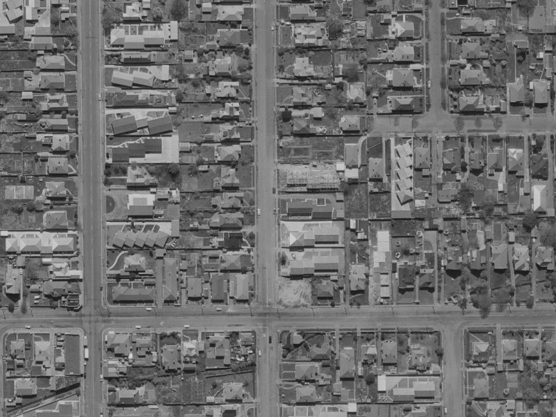 168 Geraldine Street from the air, 1970-1974
