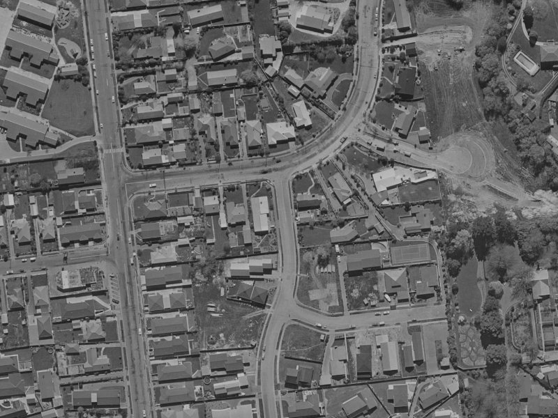 35 Tudor Avenue from the air, 1970-1974