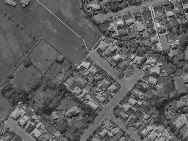 8 Sunningvale Lane from the air, 1970-1974