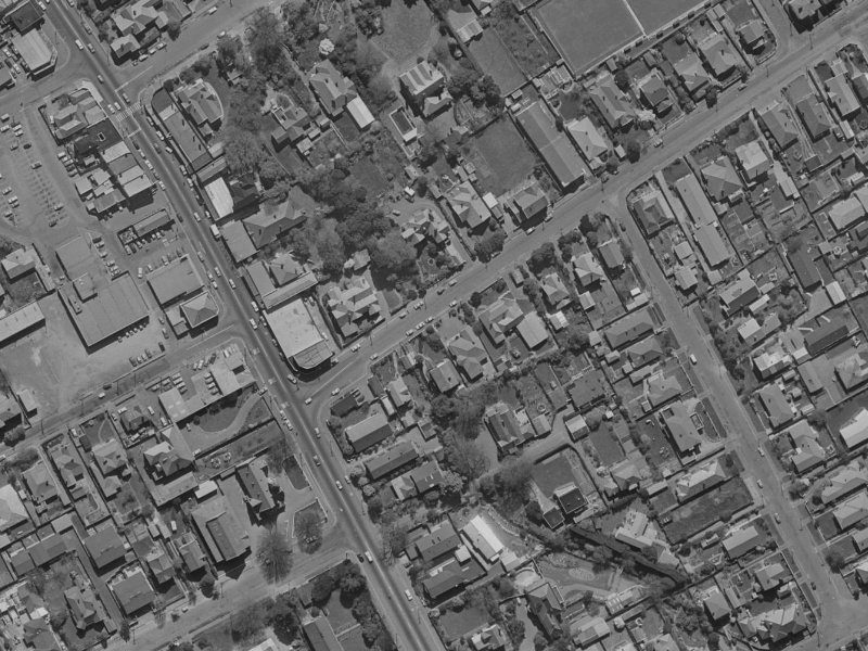 16A St Albans Street from the air, 1970-1974