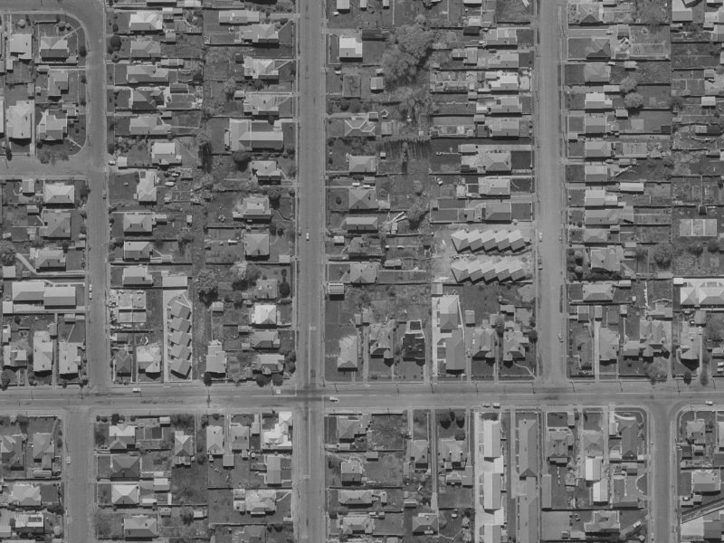 578 Madras Street from the air, 1970-1974