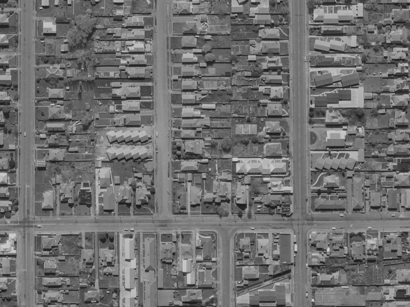 14 Allard Street from the air, 1970-1974