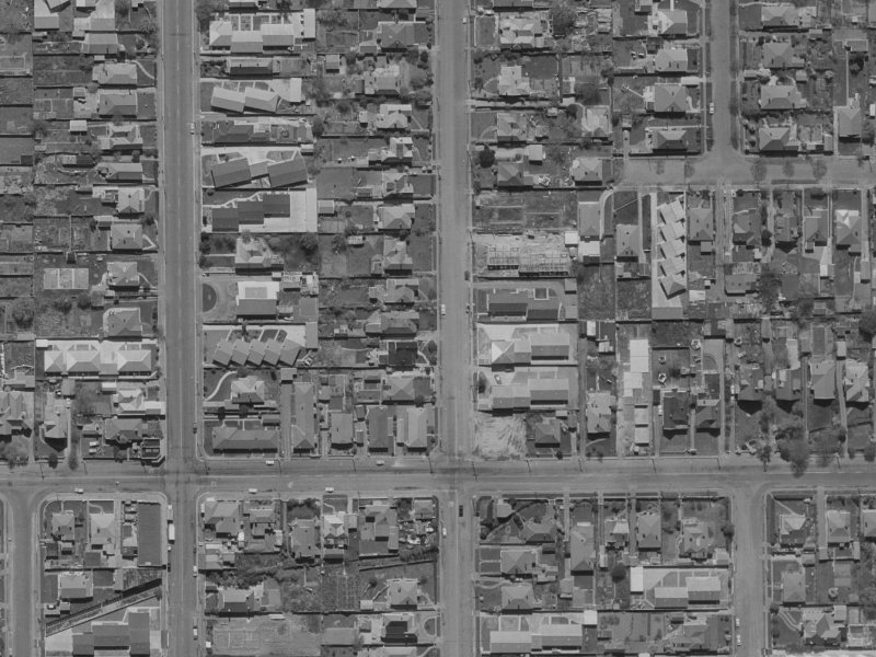 163 Geraldine Street from the air, 1970-1974