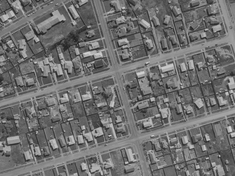 87 Waitaki Street from the air, 1970-1974