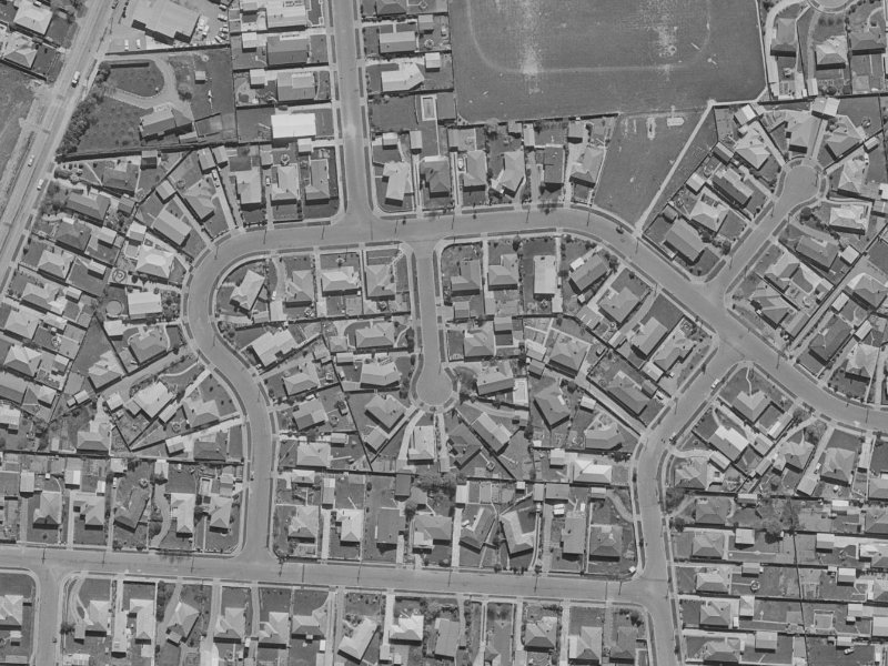 Shirldale Place from the air, 1970-1974