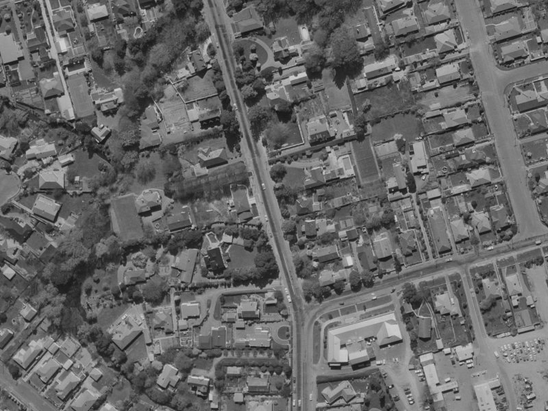 198 Clyde Road from the air, 1970-1974