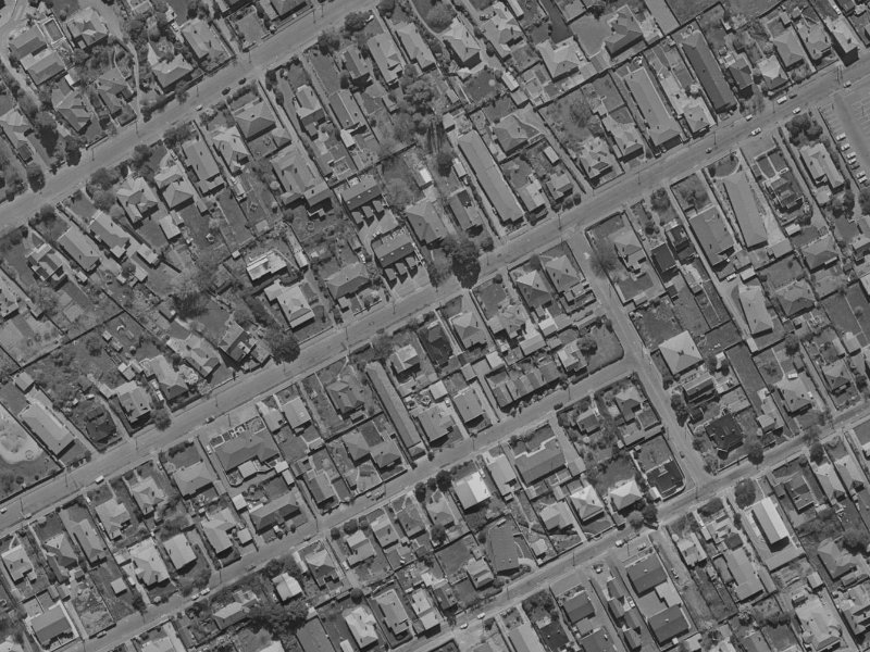 102 Aikmans Road from the air, 1970-1974