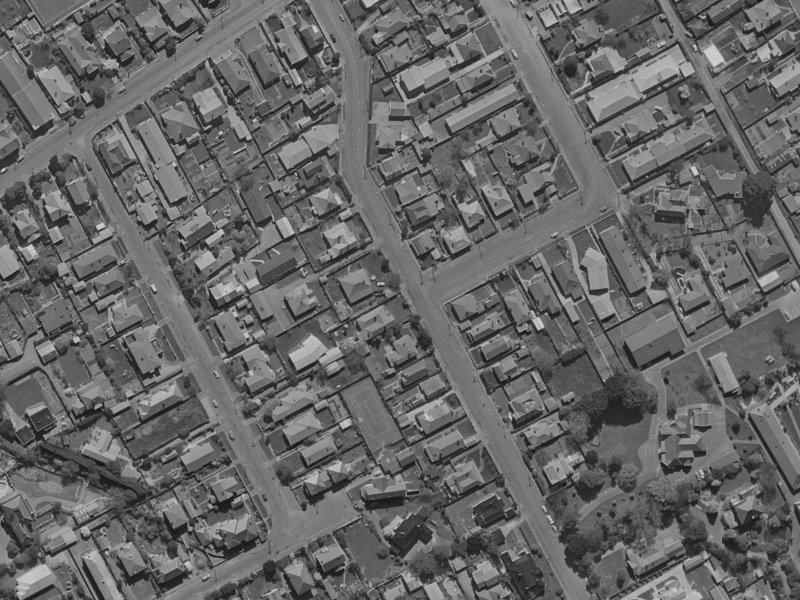 115 Bristol Street from the air, 1970-1974