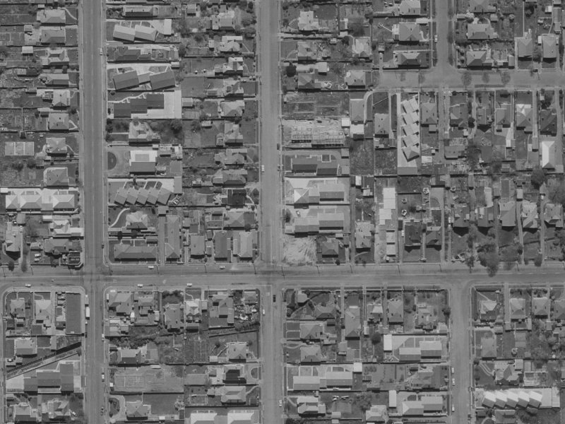 162 Geraldine Street from the air, 1970-1974