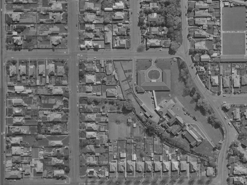 112 Hills Road from the air, 1970-1974