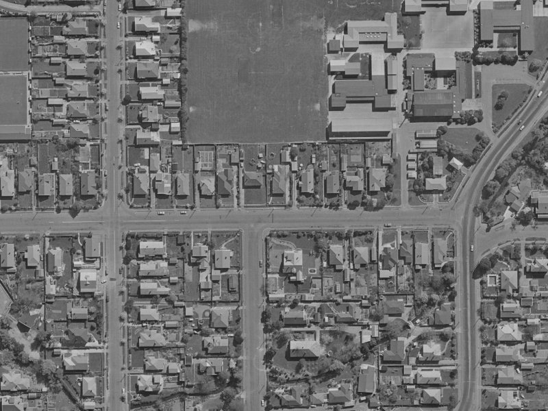 43 Averill Street from the air, 1970-1974