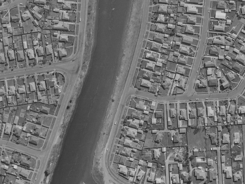 966 Avonside Drive from the air, 1970-1974