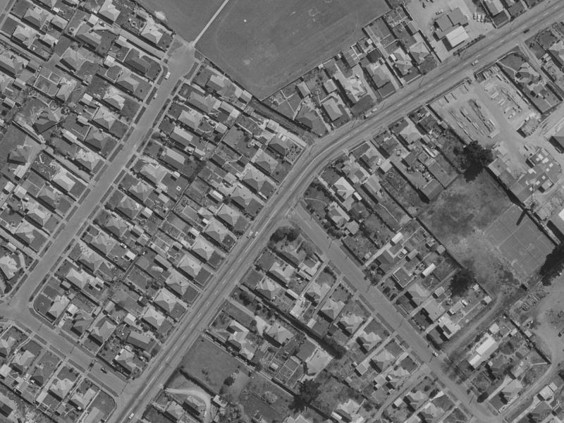 151 Wainoni Road from the air, 1970-1974