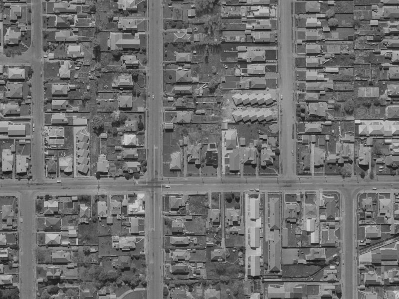 153 Edgeware Road from the air, 1970-1974