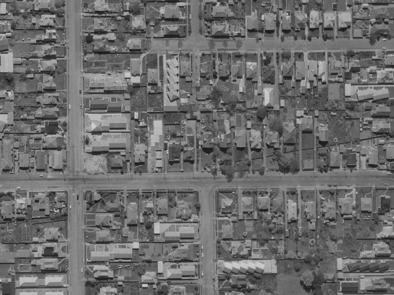 245 Edgeware Road from the air, 1970-1974