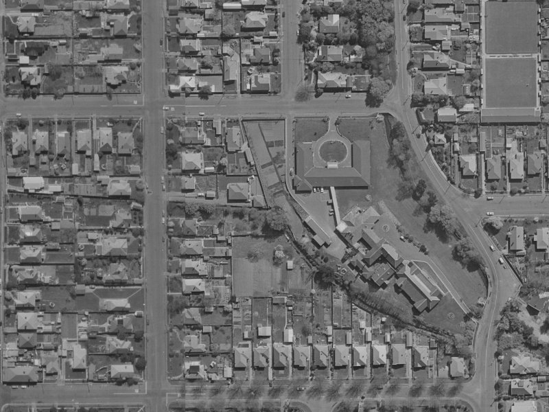 84A Slater Street from the air, 1970-1974