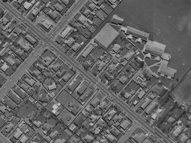 90 Memorial Avenue from the air, 1970-1974