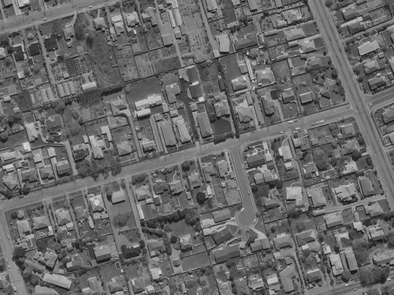 25 Plynlimon Road from the air, 1970-1974