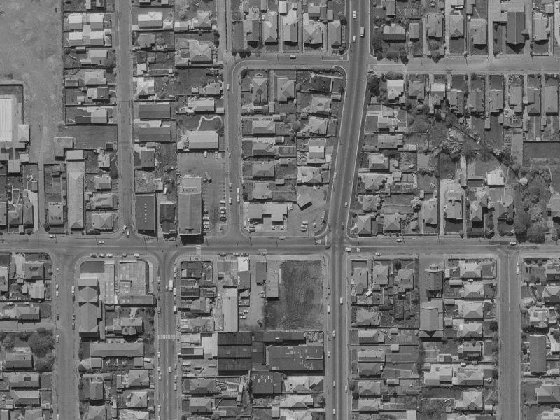 71 Edgeware Road from the air, 1970-1974