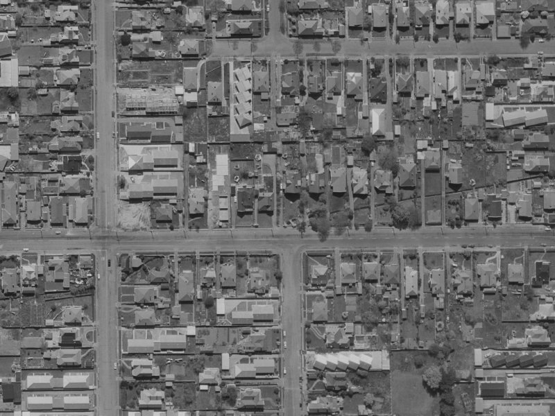 247 Edgeware Road from the air, 1970-1974