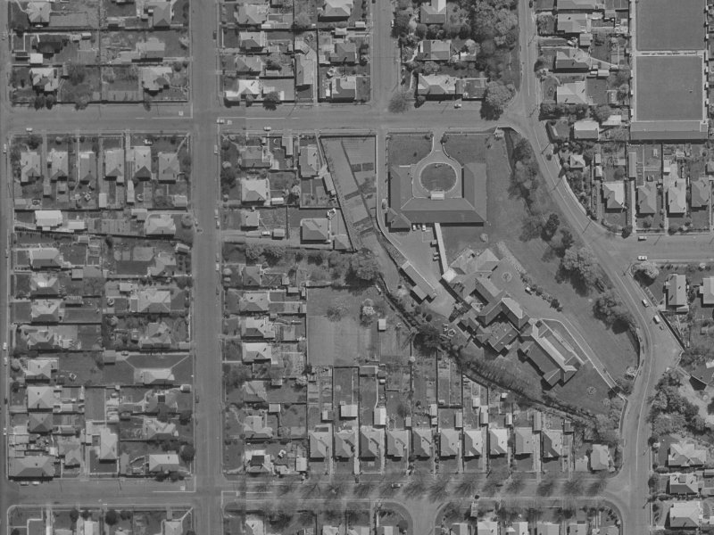 84B Slater Street from the air, 1970-1974