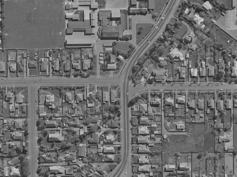 73 North Parade from the air, 1970-1974