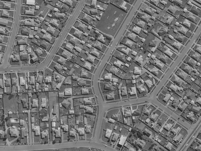 12 Emlyn Place from the air, 1970-1974