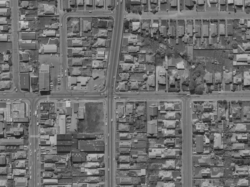 89 Edgeware Road from the air, 1970-1974