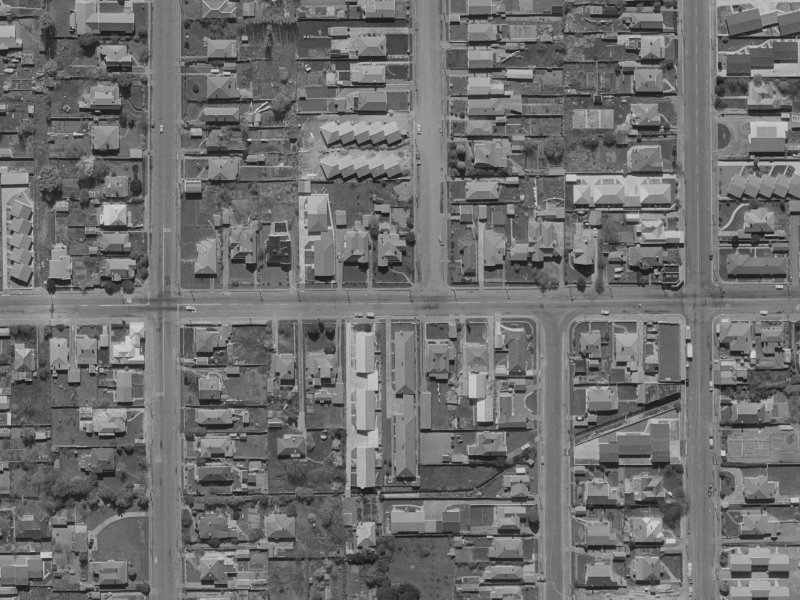 159-163 Edgeware Road from the air, 1970-1974