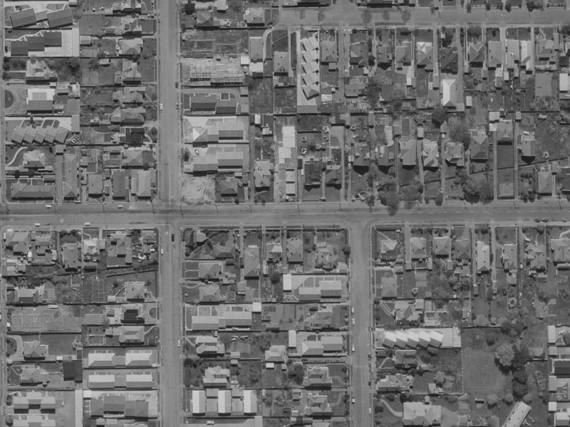 225 Edgeware Road from the air, 1970-1974